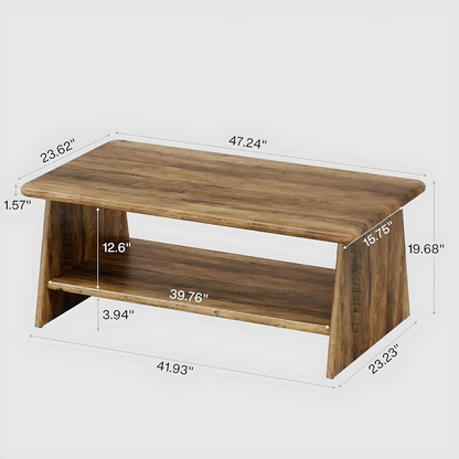 Korean Style Natural Wood Coffee Table – Elegant & Versatile 