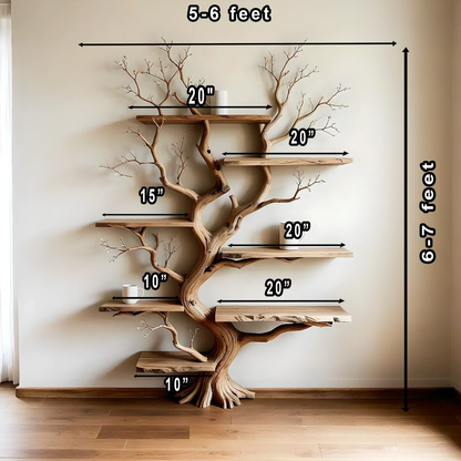 Modern Tree Bookshelf – Artistic Wooden Bookcase, Minimalist & Natural Design 