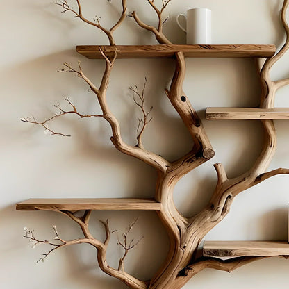 Modern Tree Bookshelf – Artistic Wooden Bookcase, Minimalist & Natural Design 