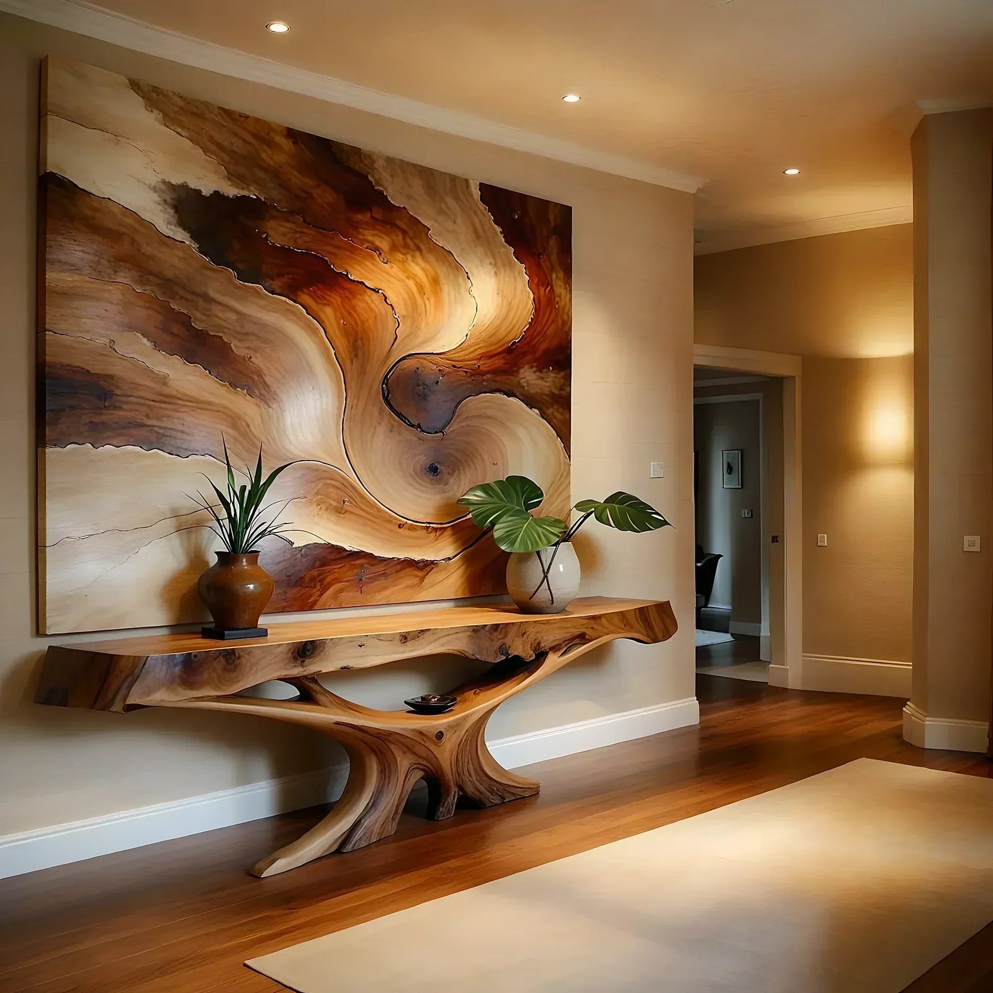 Solid wood console table, handmade natural wood console table, live edge table, entryway table, narrow entryway table 