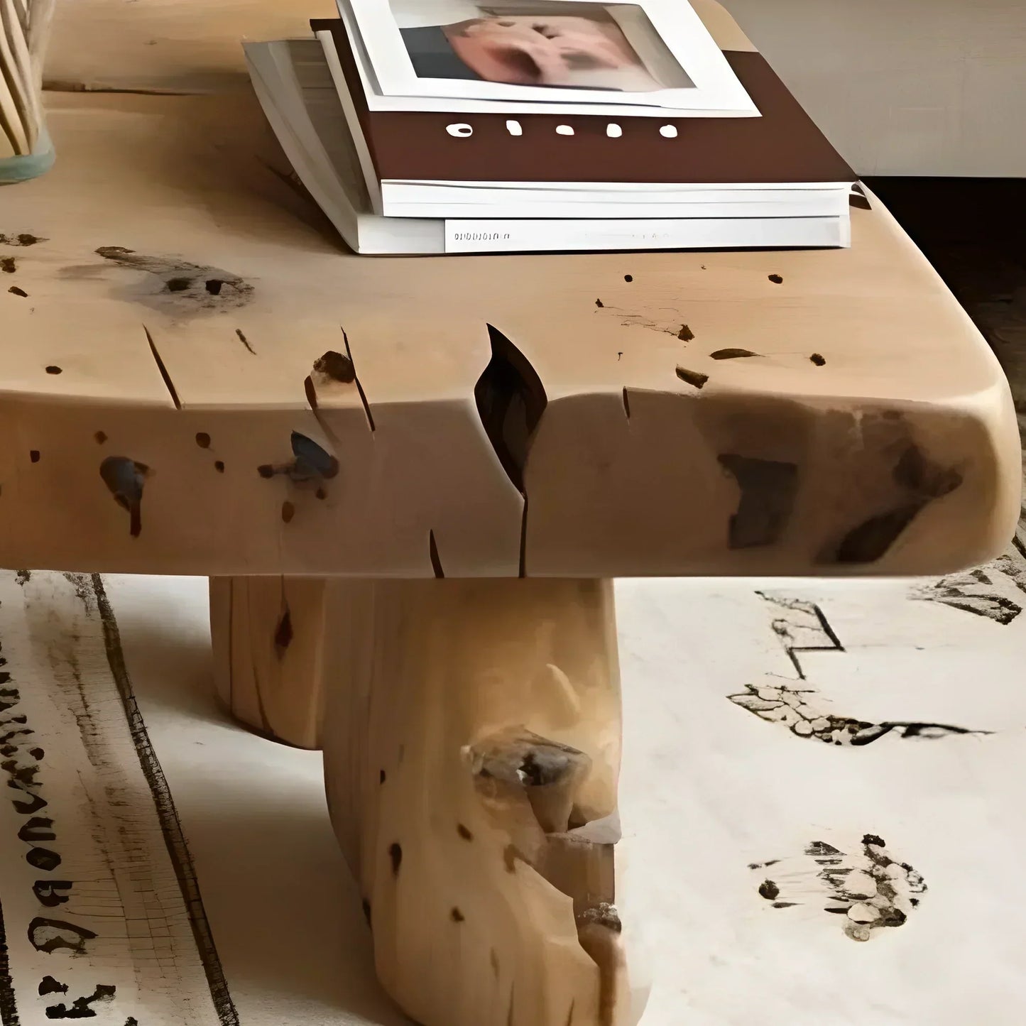 Solid wood sofa table 